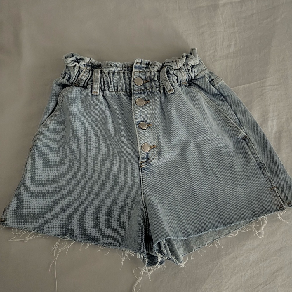 Zara Paperbag Jean Shorts